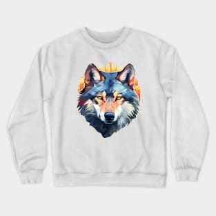 Alpha Wolf Animal World Wildlife Beauty Discovery Crewneck Sweatshirt